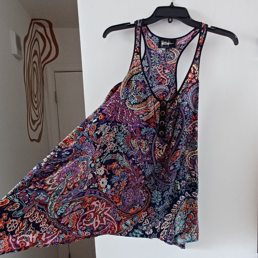 Yumi Kim Silk Paisley Summer Blouse Sz S